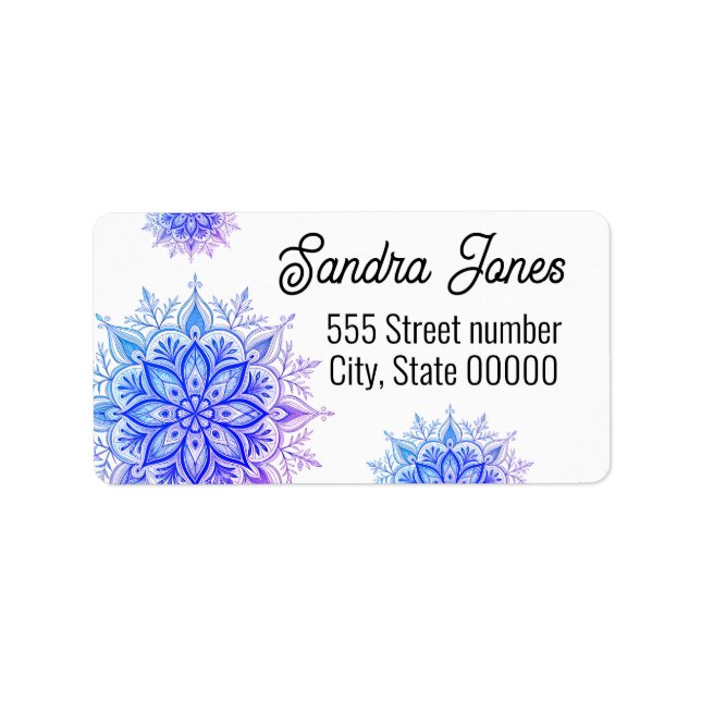 Gorgeous address labels snowflake (Front)