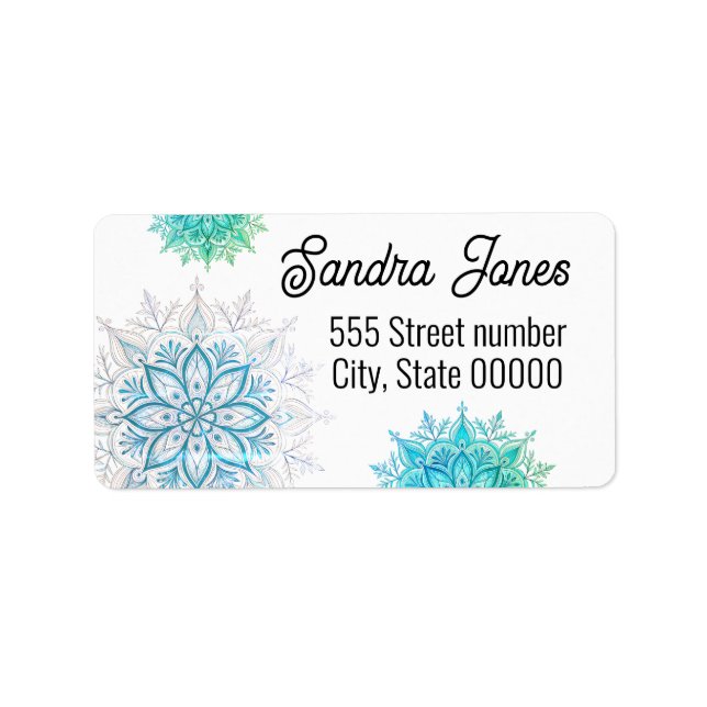 Gorgeous address labels snowflake (Front)