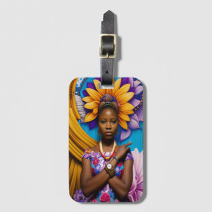 Gorgeous African woman with a watch Luggage Tag