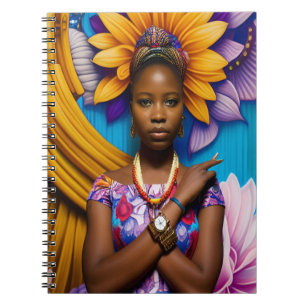 Gorgeous African woman with a watch Notebook