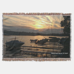 Gorgeous and Stunning Sunset on the Lake Throw Blanket