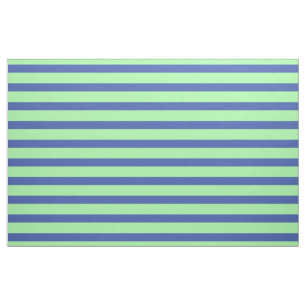 Gorgeous and Vibrant Cobalt Blue and Green Stripes Fabric