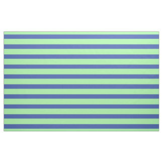 Gorgeous and Vibrant Cobalt Blue and Green Stripes Fabric