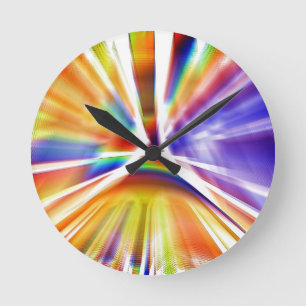 GORGEOUS ART PAINT SPLATTER ROUND CLOCK