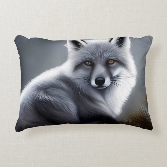 Gorgeous Artic Fox  Decorative Cushion (Front)