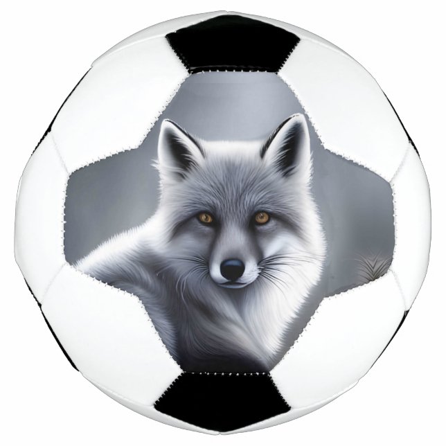 Gorgeous Artic Fox  Soccer Ball (Front)
