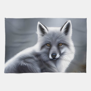 Gorgeous Artic Fox Tea Towel