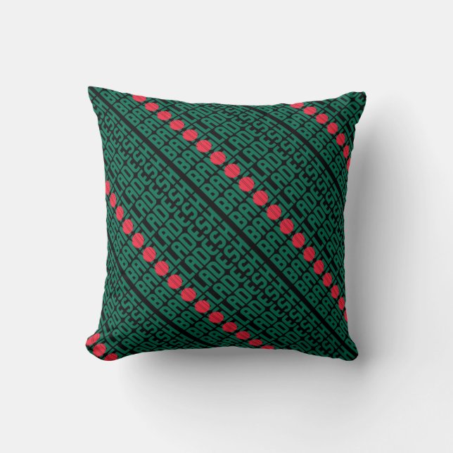 Gorgeous Bangladesh National Flag Cushion (Front)