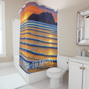 Gorgeous Beach Sunset Shower Curtain