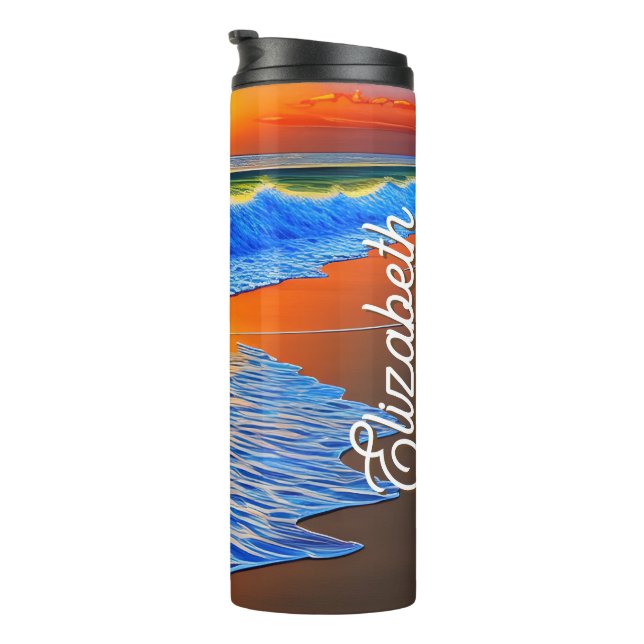 Gorgeous beach sunset thermal tumbler (Rotated Right)