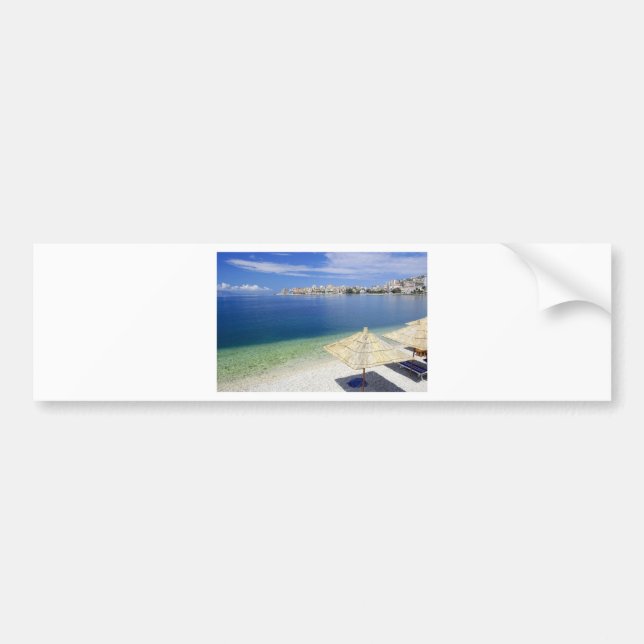 GORGEOUS BEACH VIEW BUMPER STICKER (Front)