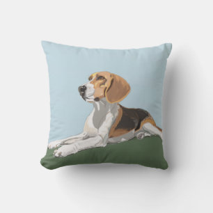 Gorgeous Beagle Sitting Down Cushion
