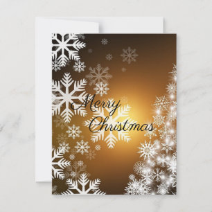 Gorgeous Beautiful Gold Sparkly FlakesHoliday Card