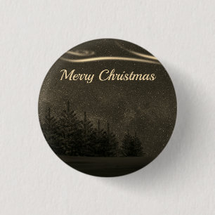 Gorgeous, Beautiful Sparkly Christmas 3 Cm Round Badge