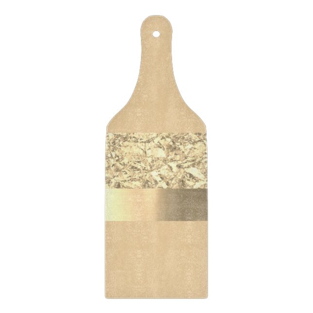 Gorgeous Beige and Gold Design Cutting Board (Front)
