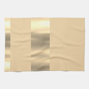 Gorgeous Beige and Gold Design Tea Towel