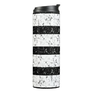 Gorgeous black and white batik designed thermal tumbler