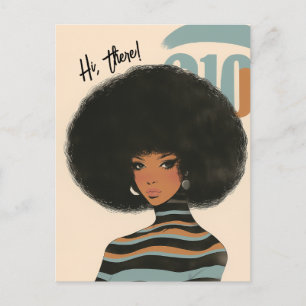 Gorgeous Black Woman with an Afro Postcard