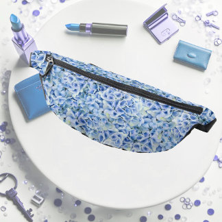 Gorgeous blue hydrangeas - floral pattern  bum bags