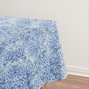 Gorgeous blue hydrangeas - floral pattern tablecloth