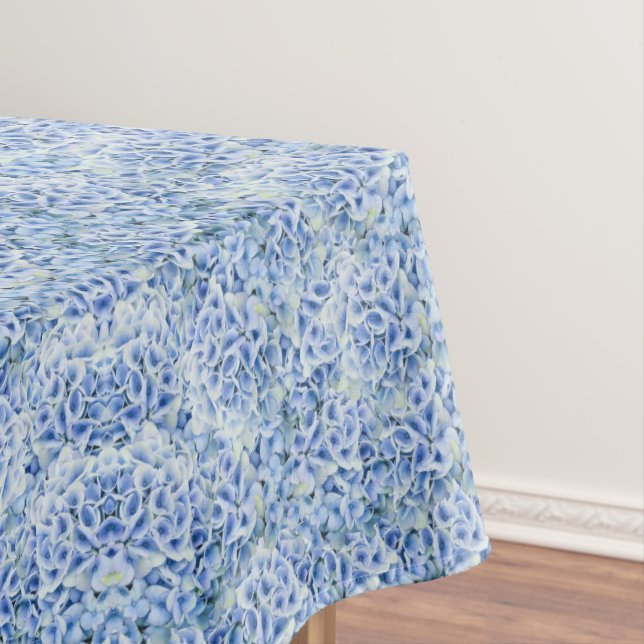 Gorgeous blue hydrangeas - floral pattern  tablecloth (In Situ)