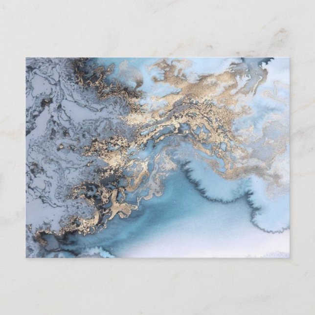 Gorgeous Blue Marble Texture Postcard (Front)