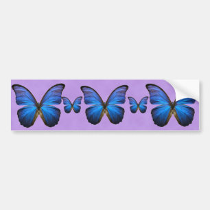 Gorgeous Blue Morpho Butterfly Bumper Sticker