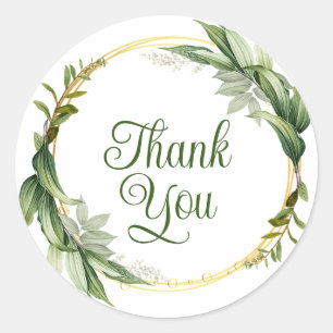 Gorgeous blue thank you stickers