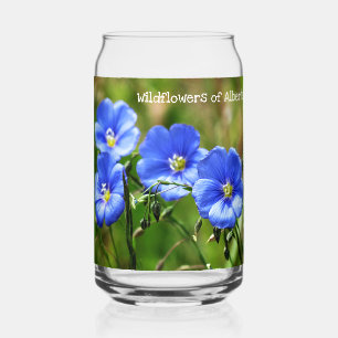 Gorgeous Blue Wildflowers Pop Against Green Grass Can Glass