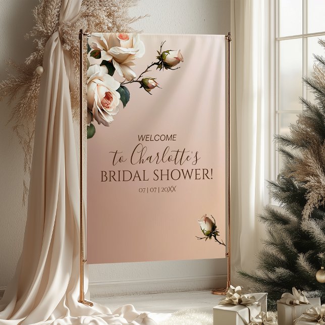 Gorgeous Blush Beige Oil Rose Bridal Shower Tapestry (Gorgeous Blush Beige Oil Rose Bridal Shower Tapestry)