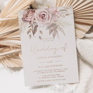 Gorgeous Blush & Dusty Rose Wedding Rose Gold