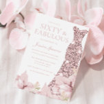 Gorgeous Blush Floral & Dress 60th Birthday Party Invitation<br><div class="desc">Gorgeous Blush Floral & Dress 60th Birthday Party Invitation

See matching collection in our Niche and Nest Store</div>