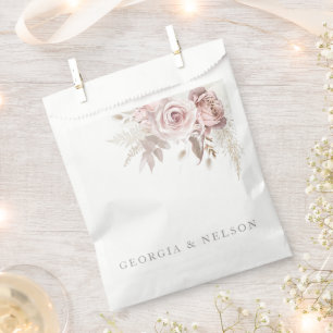 Gorgeous Blush Pink Floral Wedding Favour Bag