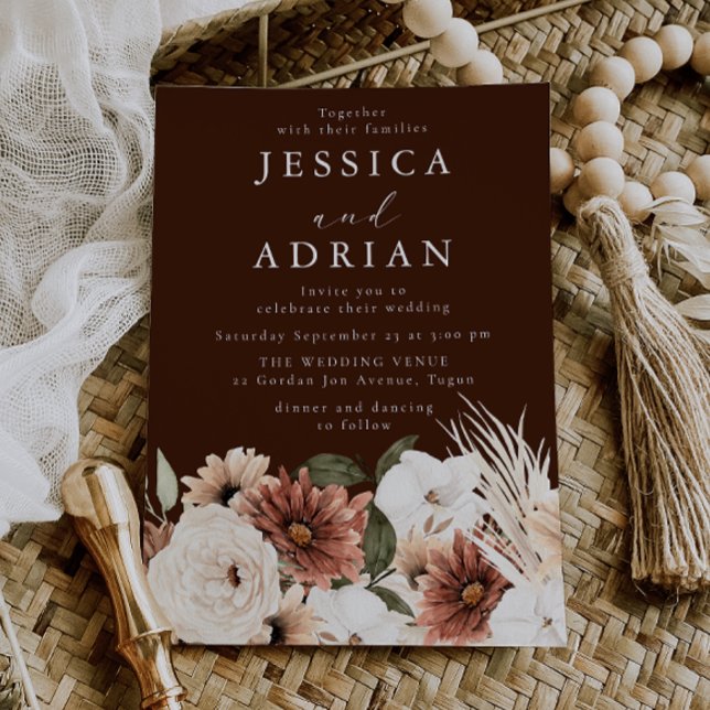 Gorgeous Bohemian Wedding Invitation (Creator Uploaded)