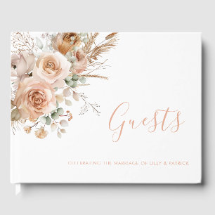 Gorgeous Boho Floral Wedding Guest Book
