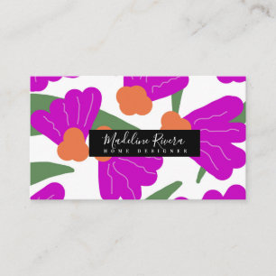 Gorgeous Bold Floral Designer Business Card