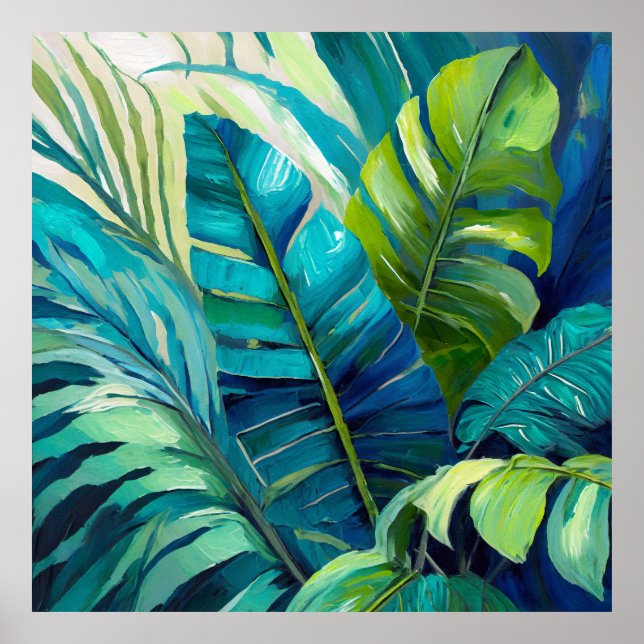 Gorgeous, Botanical, Monstera Triptych Poster (Front)