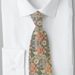 Gorgeous Botanticals Floral Grey Orange Olive |   Tie<br><div class="desc">Gorgeous Botanticals Floral Grey Orange Olive | neck tie 

A beautiful array of botanicals for the appropriate occasion. Olive green,  orange and grey theme in a floral pattern</div>