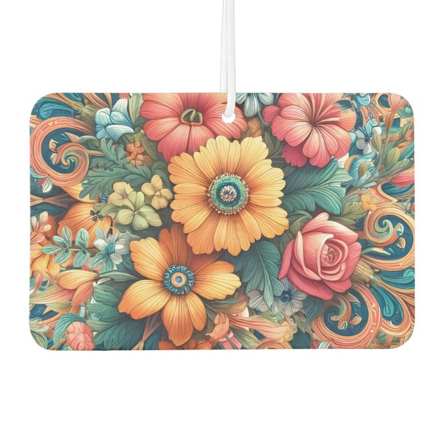 Gorgeous Bouquet of Flowers Car Air Freshener (Front)