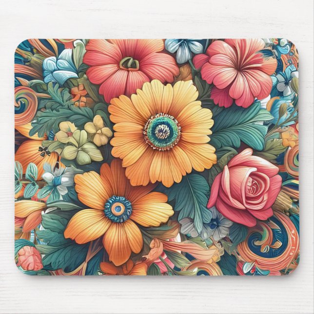 Gorgeous Bouquet of Flowers Mouse Pad (Front)