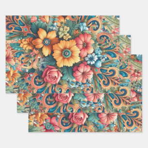 Gorgeous Bouquet of Flowers Wrapping Paper Sheet