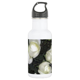 GORGEOUS BOUQUET OF WHITE ROSES 532 ML WATER BOTTLE