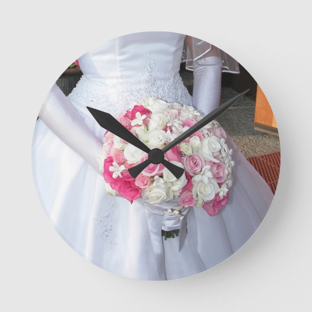 GORGEOUS BOUQUET ROUND CLOCK (Front)