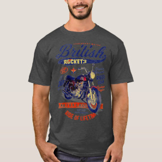 Gorgeous BSA Rocket 3 British Motorcycle Classic V T-Shirt