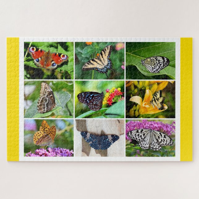 Gorgeous Butterflies Collage, Age 12+, 1014 Pieces Jigsaw Puzzle (Horizontal)