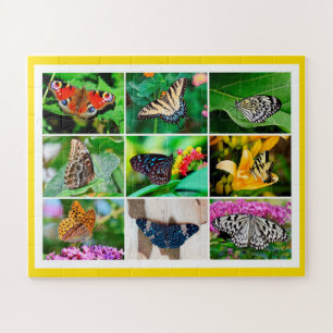 Gorgeous Butterflies Photo Collage, Age 5, 56 Pcs Jigsaw Puzzle