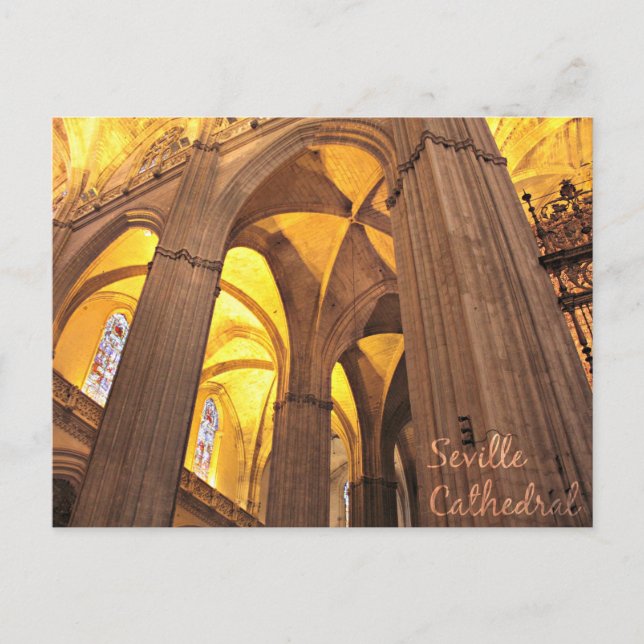 Gorgeous Cathedral of Seville, Spain Postcard (Front)