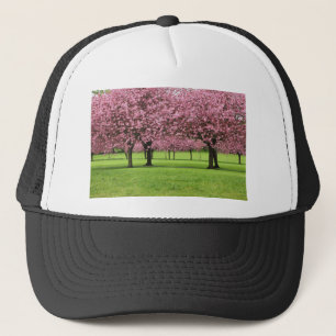 GORGEOUS CHERRY FLORAL TRUCKER HAT