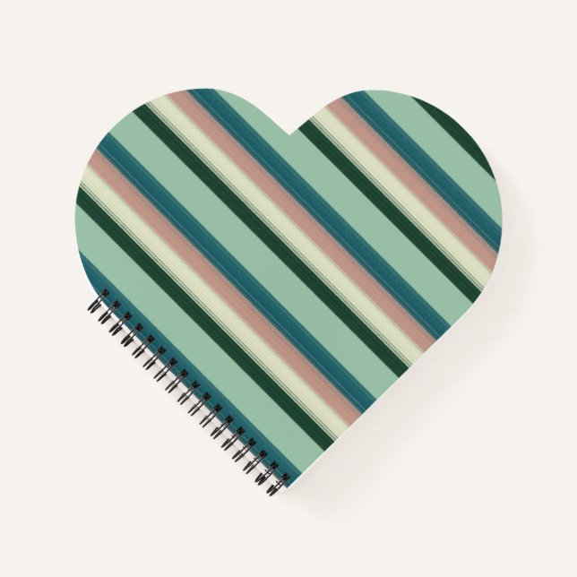 Gorgeous Chic Striped Notebook (Front)
