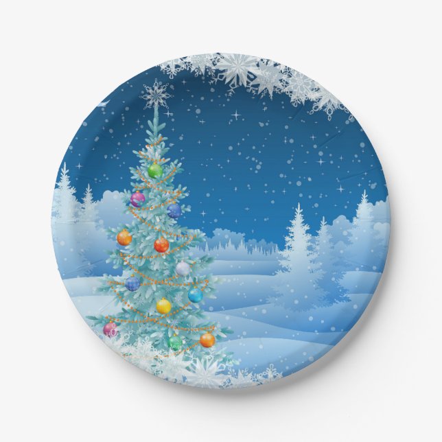 Gorgeous Christmas Paper Plates (Front)